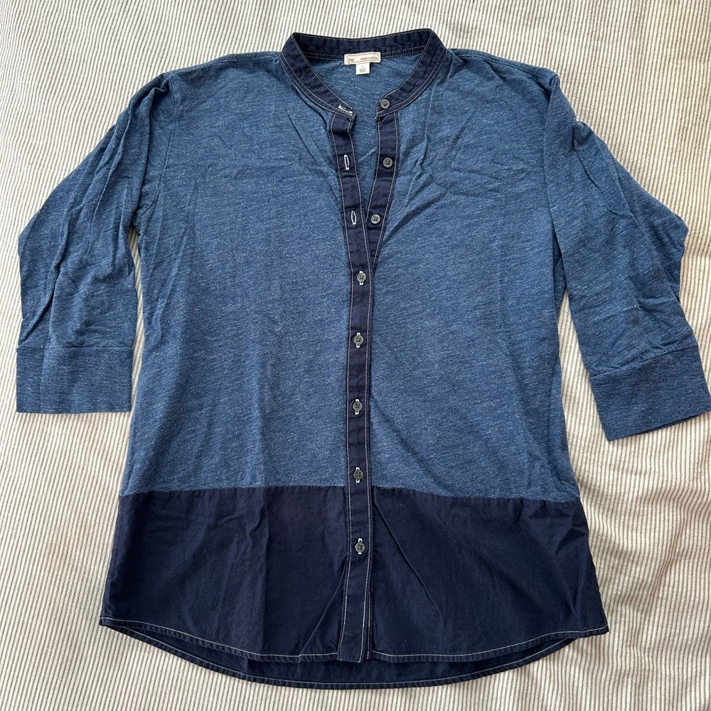 GAP Denim Blue Button-Up Shirt